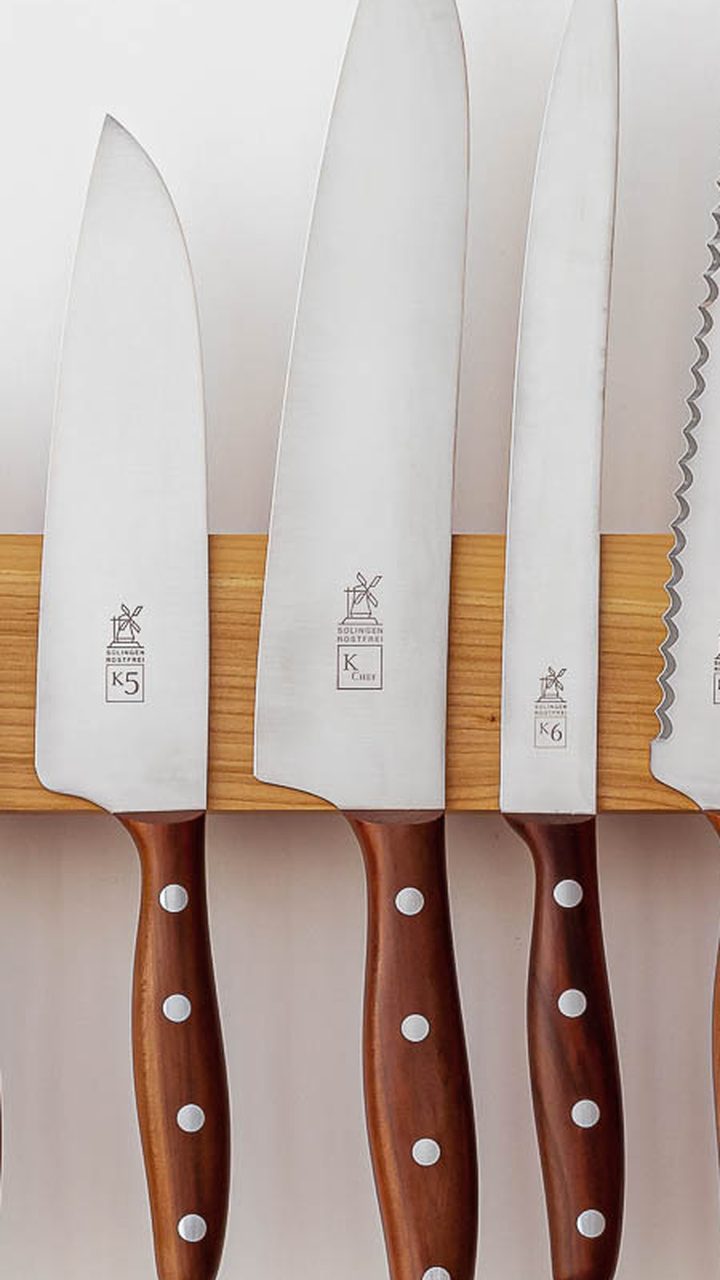 Close-up of Windmühlenmesser kitchen knives
